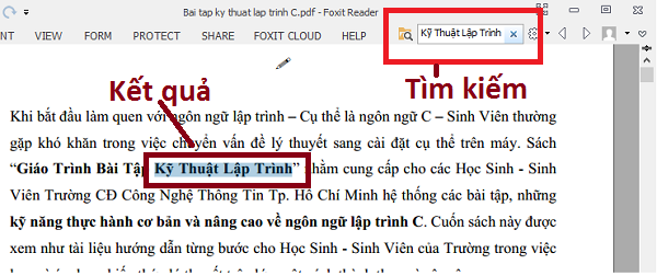 Tìm kiếm văn bản trong PDF